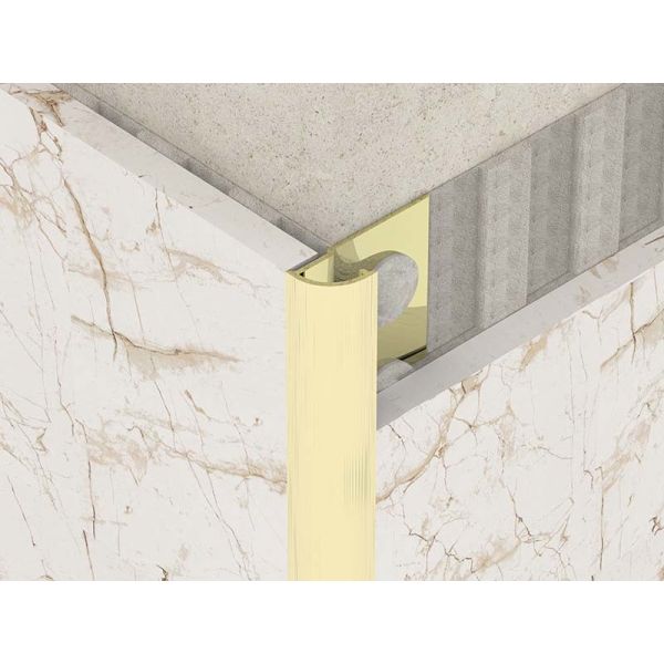 Brushed 2.0mm Stainless Steel Tile Trim Strip For Round Custom