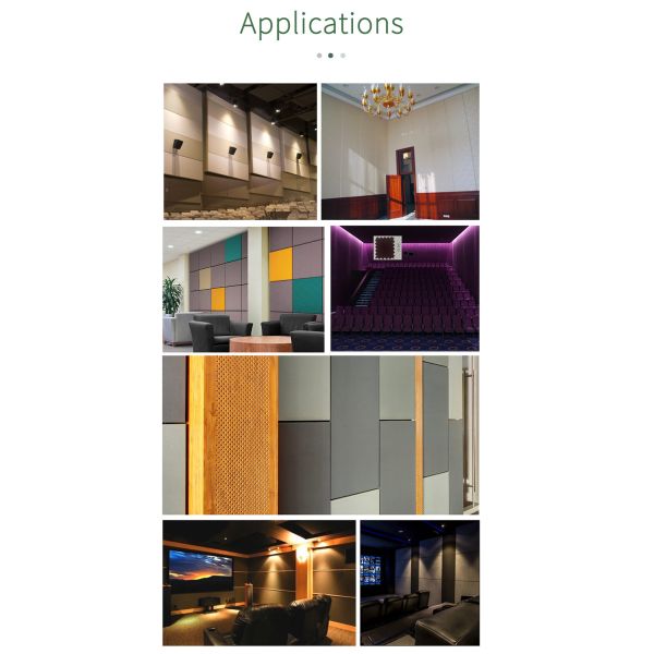 25mm Thickness Fabric Wrapped Sound Panels Reduce Echo for Conference Hall