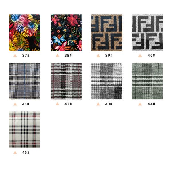 Custom Soft PU Synthetic Leather Cloth Elastic Bottom Classic Plaid Pattern