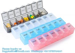 China Extra Large Weekly Pill Organizer, 7 Days Pill Case Travel Daily Pill Box Portable Medicine Organizer Compartment wholesale