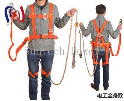 Adjustable Safety Harness With Padded Straps For Comfort During Long Work