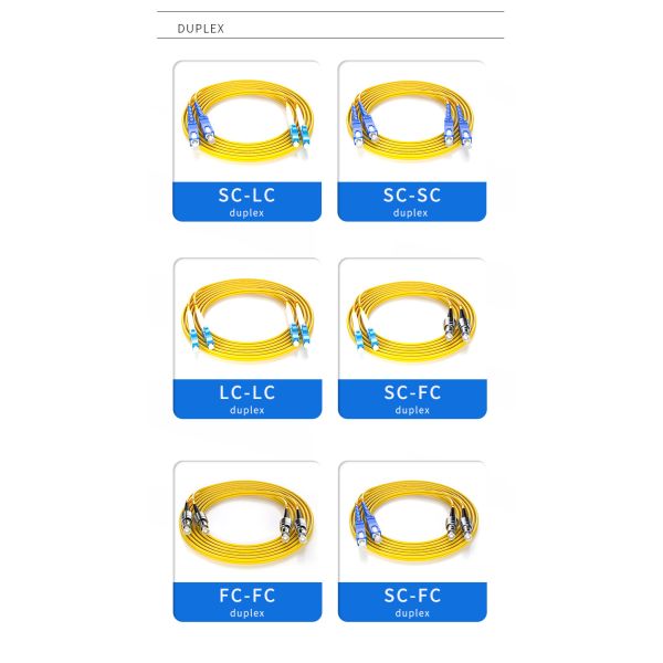 HXCOWO Supply Fiber Optic Patch Cord SC/UPC-LC/UPC SM SX 3.0mm LSZH for Your Requirement