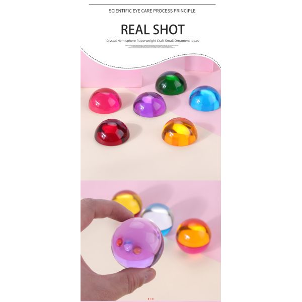 Half Round Resin Ball 50mm Acrylic Style For Kids