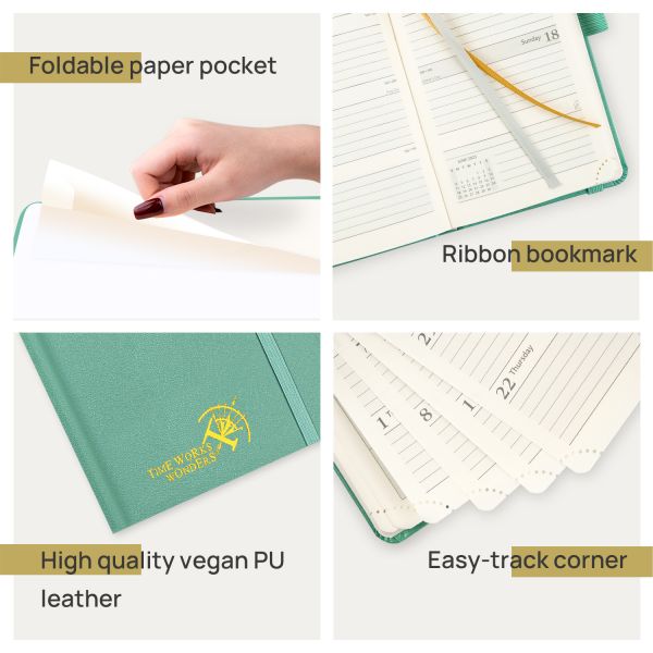 Green 4.25" X 6.75" Custom Academic Planner Hard Cover