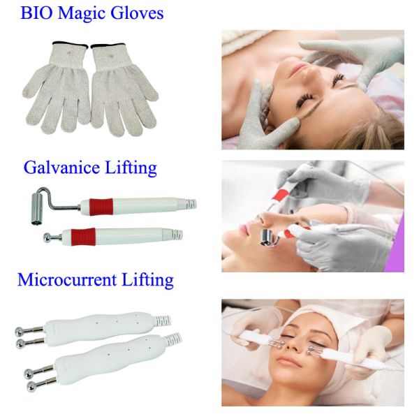 Electrical Stimulation BIO Microcurrent Machine Gloves Galvanic Myolift Skin Lifting Machine