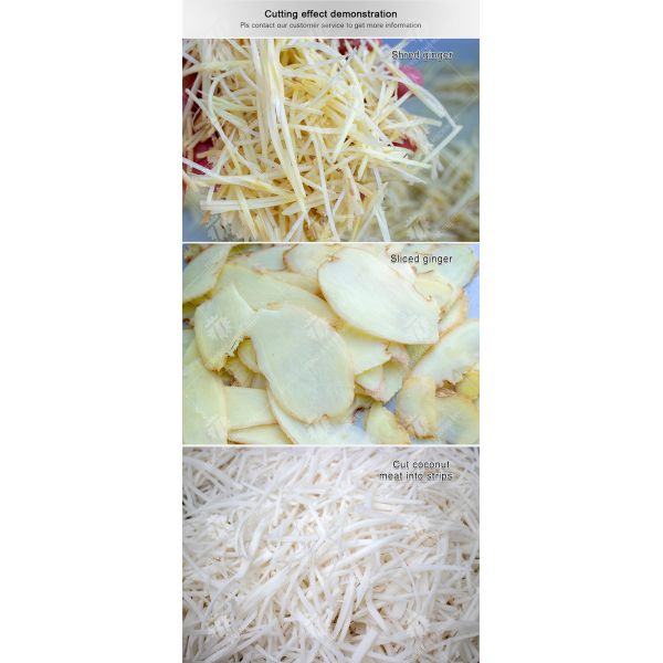 100KG/H Vertical Ginger Plantain Cutting Machine Multifunctional