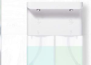 China OEM Kitchen Soap Dispenser Touchless 2x300ML 1200mAh White Sensor wholesale
