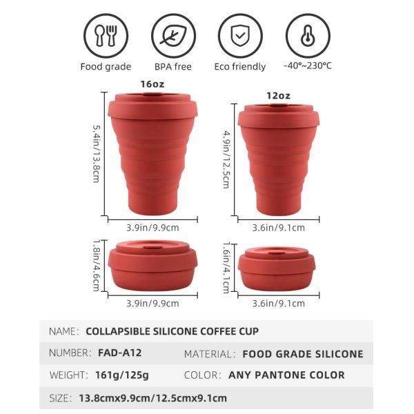 2000ml Silicone Water Bottle Collapsible Cup BPA Free Cold Resistant