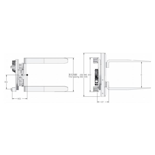 Turnaload Forklift Clamp Attachment 1900mm Opening