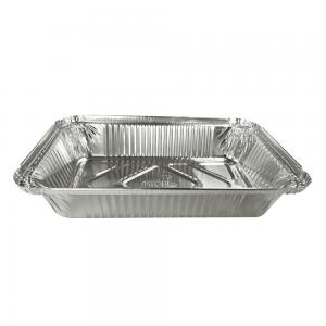 China Plastic Type Aluminum Foil Disposable Rectangular Fast Food Takeaway Container for BBQ wholesale
