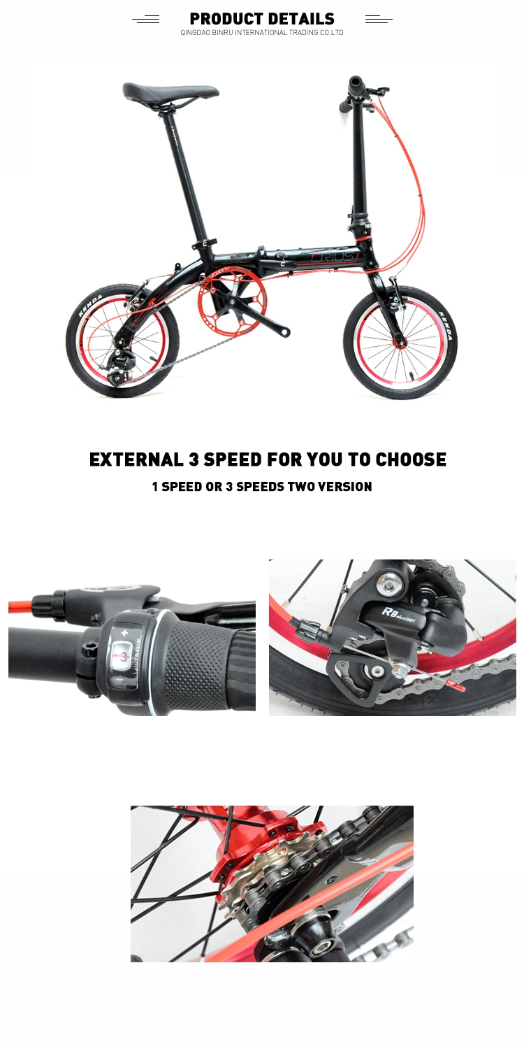 Crius Most Popular 14 Inch Foldable Exercise Road Bike Lightweight And Easy To Carry