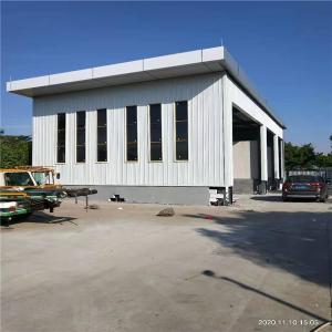 China Flat Roof Steel Structure Warehouse For Ground Service Building wholesale
