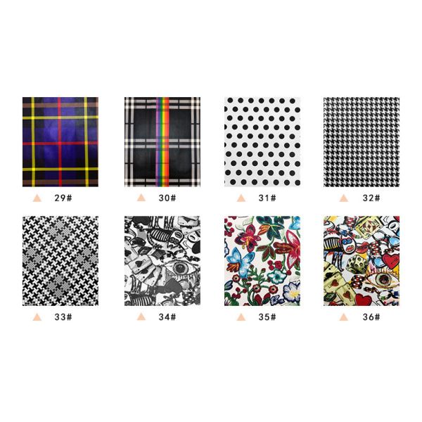 Custom Soft PU Synthetic Leather Cloth Elastic Bottom Classic Plaid Pattern