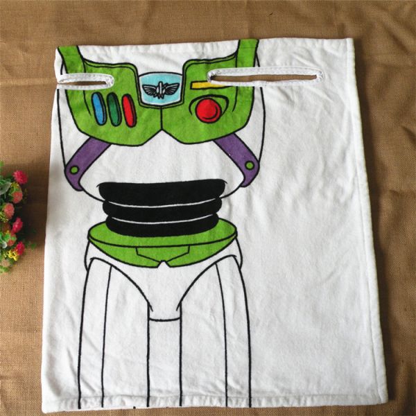 100% Cotton Wearable Customized Cartoon Beach Towel