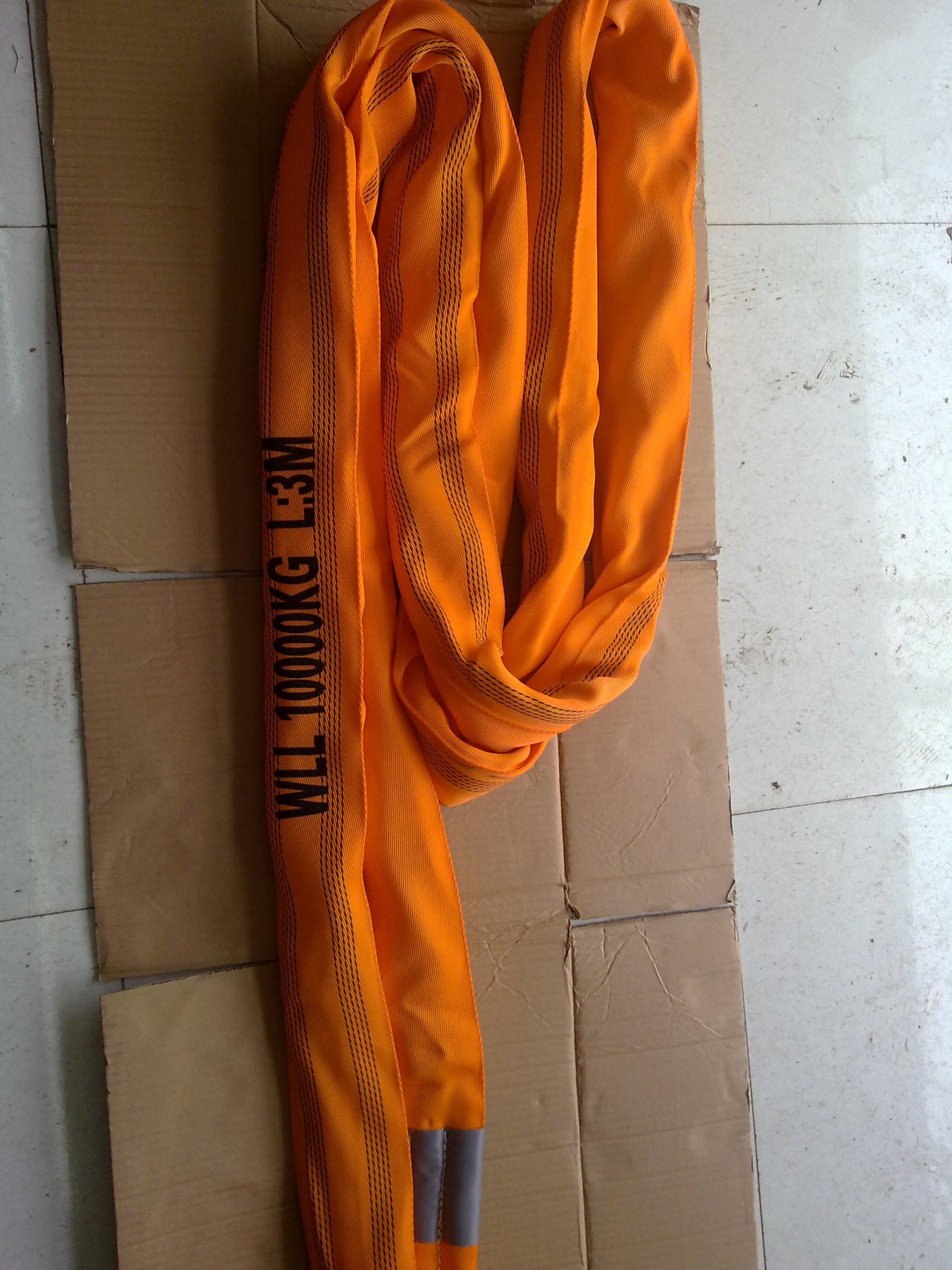 China Heavy Duty Endless Round Sling Polyester WLL 10T EN1492-2 Soft ORANGE wholesale
