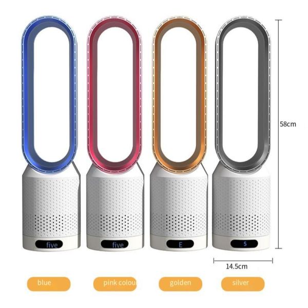 20 Inch Timer 2 Hours Bladeless Fan with Touch Screen and Air Circulation Technology