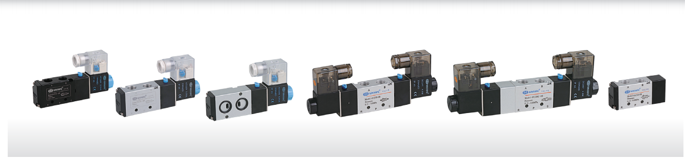 4V Series 5 / 2 Way Double Coil Solenoid Valve Normally Closed Airtac Type