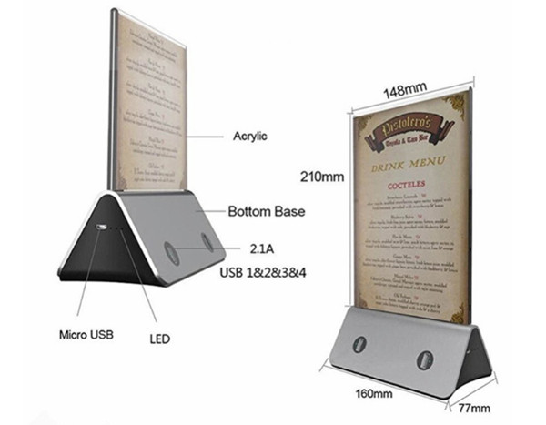 4 Usb Lines 13000mah Menu Lipstick Power Bank Custom Phone Charging Base