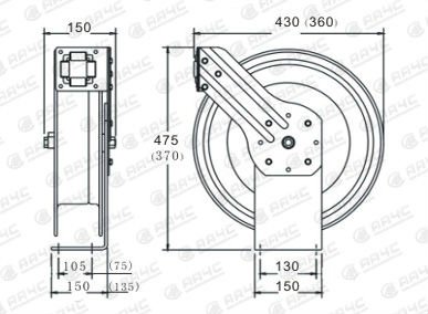 AA4C Compressed air hose reel 8m/10m/12m/15m AA-7011-15