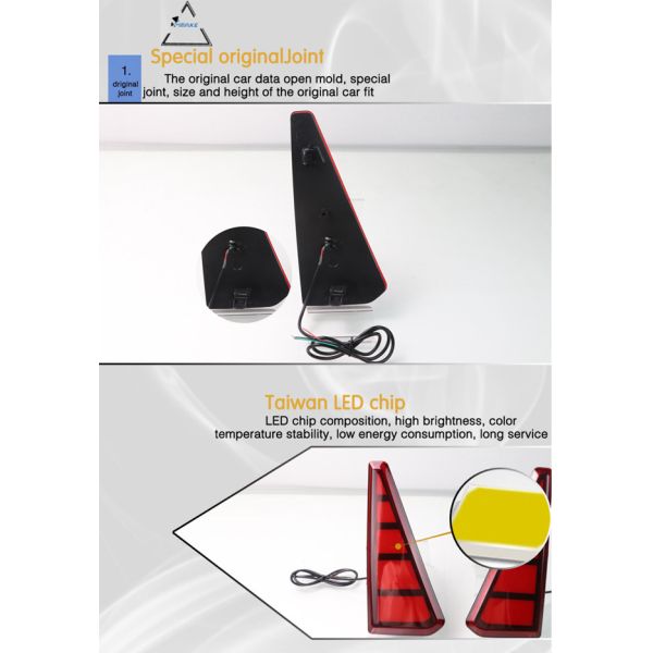 2 Funtions LED Rear Bumper Light Bumper Reflector Toyota Noah Voxy 80 Series