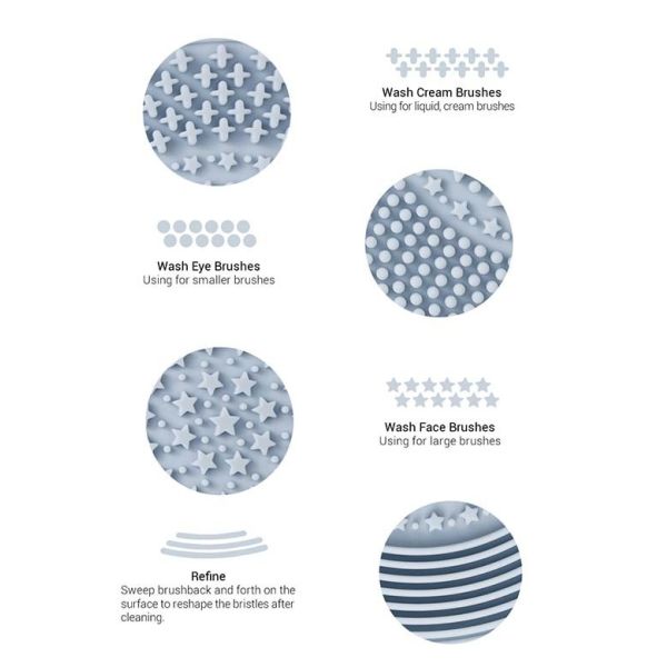 Compact Persian Violet Daily Makeup Brush Cleaner No Hurting Hands