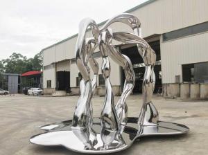 China Modern Outside Garden Ornaments Art Stainless Steel Sculpture For Street Decoration wholesale