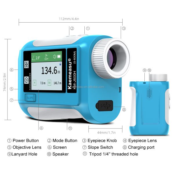 J600m Multifunction Laser Distance Meter Handheld Measure Level Calculate for Construction Golf Hunting