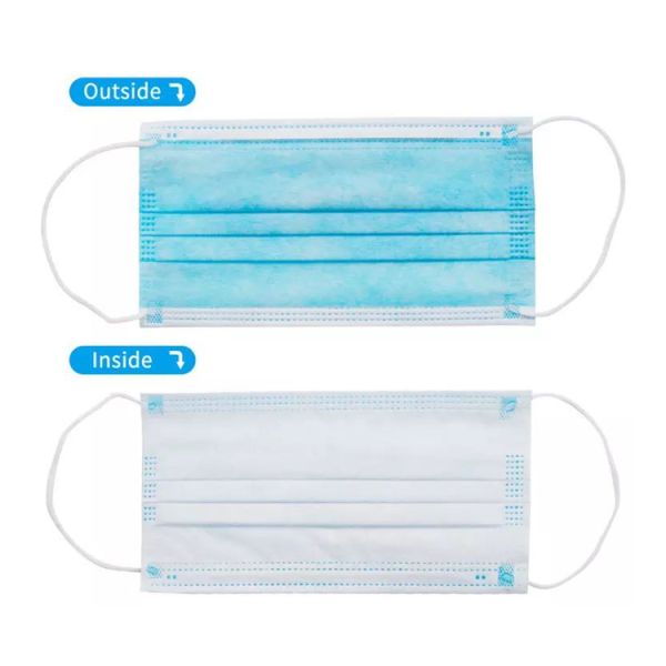Daily Use Protective 3 Ply Non Woven Face Masks Class I Blue Green Pink