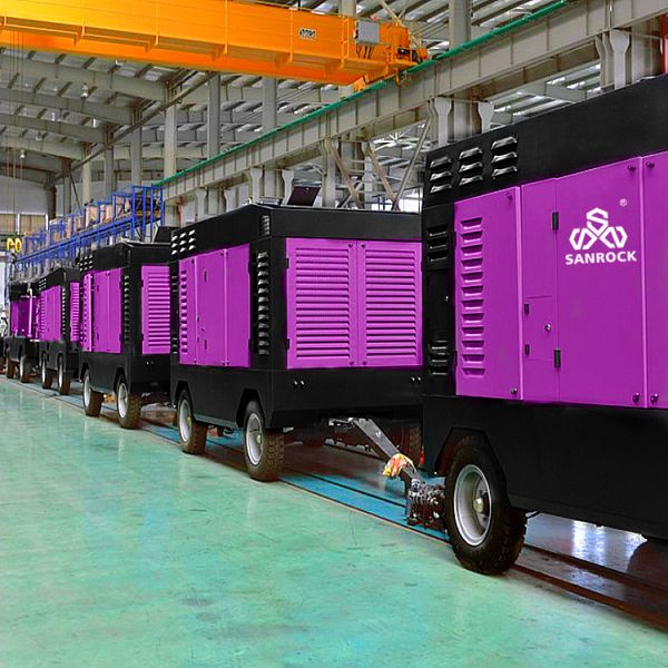 Portable Screw Air Compressor Capacity 16m3/min Diesel Air Compressor Two Stage Screw Air Compressor