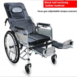 China 12 24 Lightweight Foldable Wheelchair Fold Up Electric Wheelchair Black wholesale