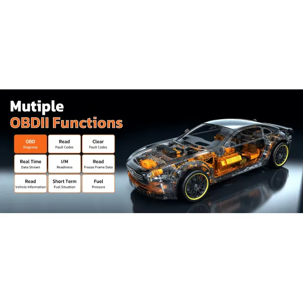 XTRUCK Y09 OBD2 Scanner Automotive Diagnostic Tool with 1 Year Warranty Read VIN and Battery Voltage for Gasoline Cars