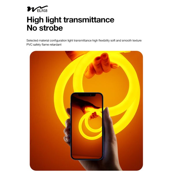 Residential 360 Degree Circular Full Body Luminescent Silicone Light Strip Low Voltage LED Soft Light Strip