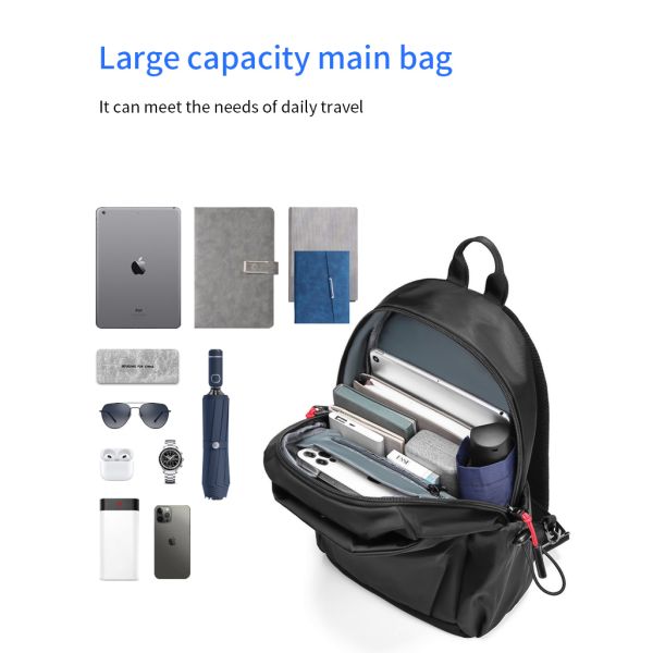 Hot sell wholesale fashion men custom waterproof shoulder bag crossbody chest sling bag