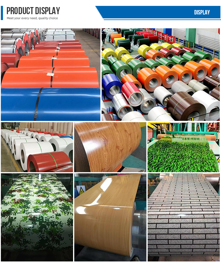 Z150 Z100 Z80 Coated PPGI Steel Coil Prepainted Galvanized Coil 1000mm 1250mm