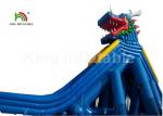 Dragon Stype Blue Large Inflatable Water Slide For Adults In Aquatic Park