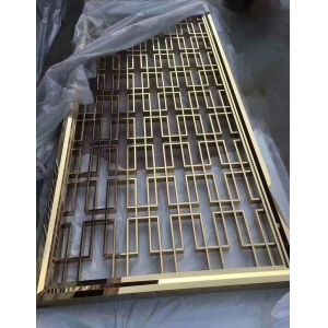 Buy cheap Stylish Gold Stainless Steel Frame Storage Modern Furniture Screen Partition from wholesalers