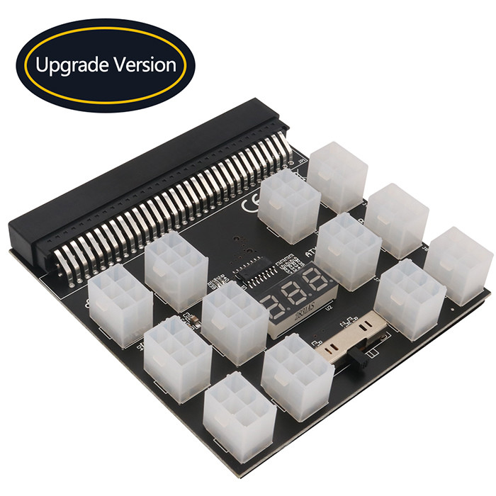 China Power Supply Breakout Board Adapter With 12 PCS ATX 6Pin Power Connector For Bitcoin wholesale