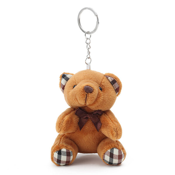 PP Cotton Filled Mini Stuffed Bear Keychain BSCI Certificated