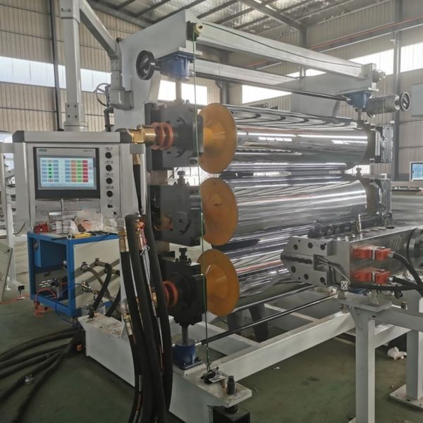 Plastic PP PS Roll Sheet Extruder Machine / PP PS Thermforming Sheet Making Machine