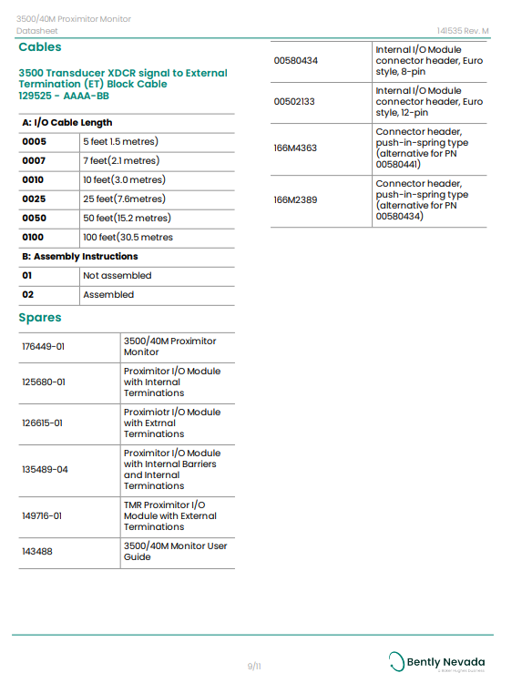 125680-01 Bently Nevada 3500 40M Proximitor I/O Module With Internal Terminations