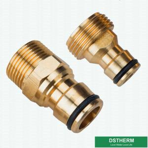 China Brass Hose Tap Connector Male Threaded Garden Water Pipe Quick Adapter One Way Fitting Nipple Joint wholesale
