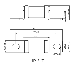 BS88 DC750V British Standard Fuses , High Speed Fuse For Semiconductor Protection