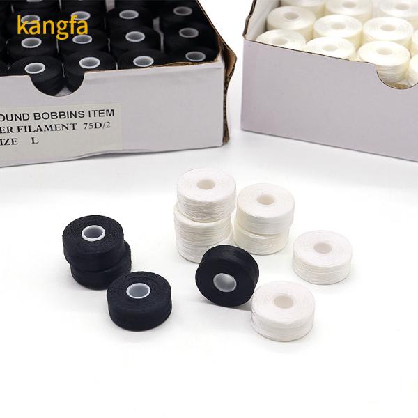 120Yard/cone Polyester Embroidery Thread Colored Pre-wound Bobbin Thread for