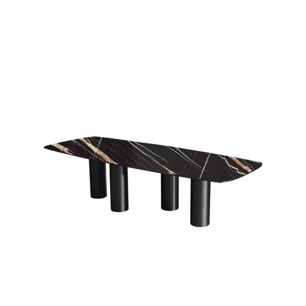 Luxury Ceramic Marble Top Dining Table with 8 Chairs 1.6cbm/pc