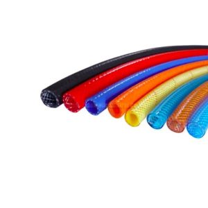 China 20Bar 12mm Double Layer Pneumatic Air Tubing , TPU Fiber Braided Air Hose wholesale