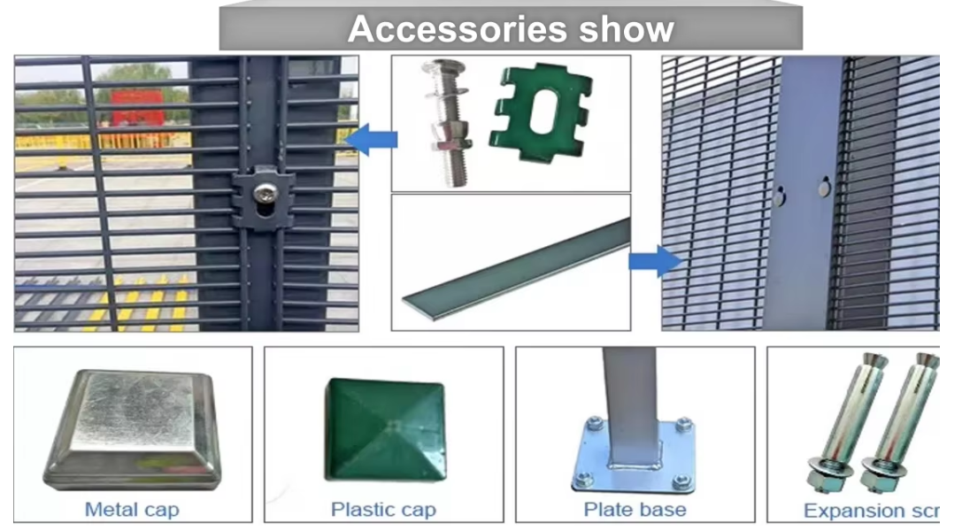 Clear View 358 Anti Climb Fence High Security Dense Mesh Fence Panels