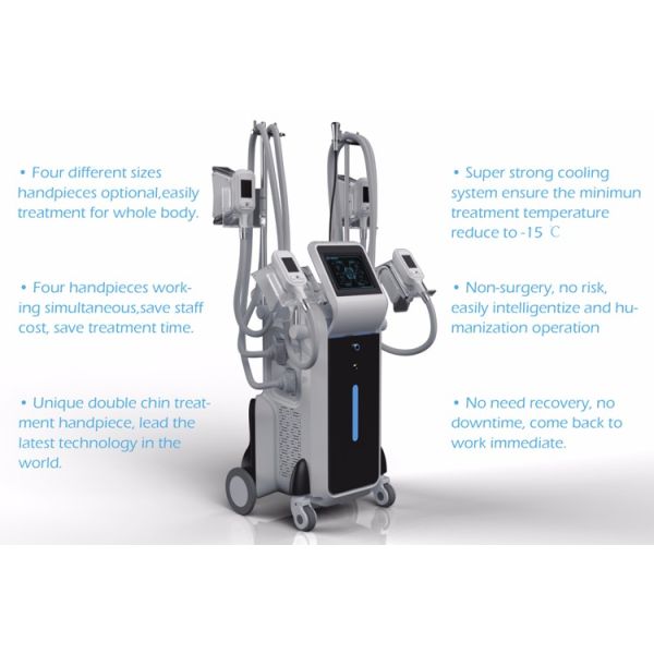 4 cryo handles can work together reduce fat cryolipolysis slimming device