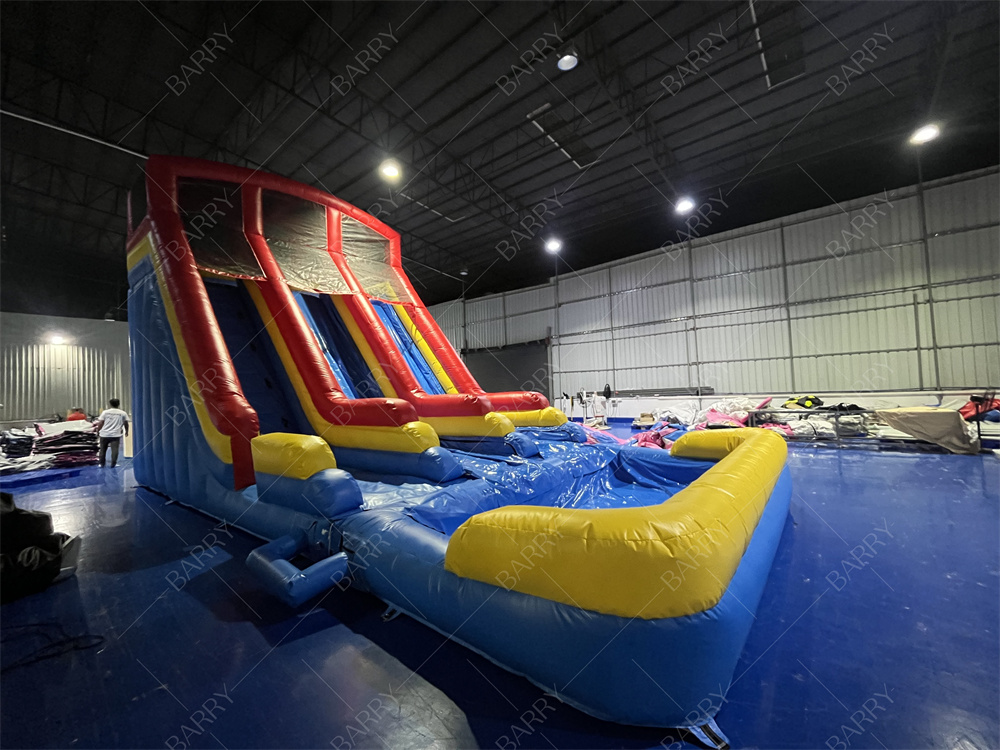 10.5x5.4x6.6m Commercial Double Lane Giant Inflatable Waterslide Jumper Bouncing Moon Bounce Water Slides For Adult Pool