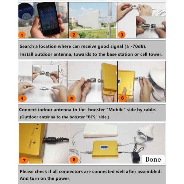 Dual Tri Quad Band Repeater 26dBm Five Frequency Industrial Signal Booster