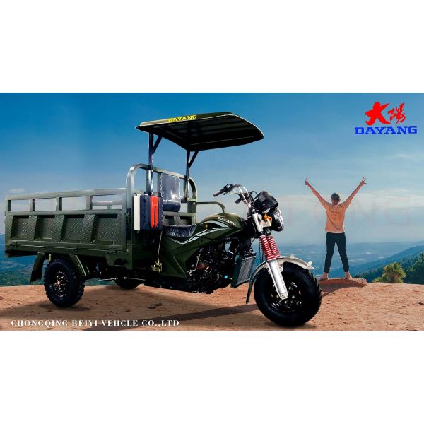 150CC Motorized Cargo Tricycle with Payload Capacity of ≥400kg and 1 Passenger Qualit